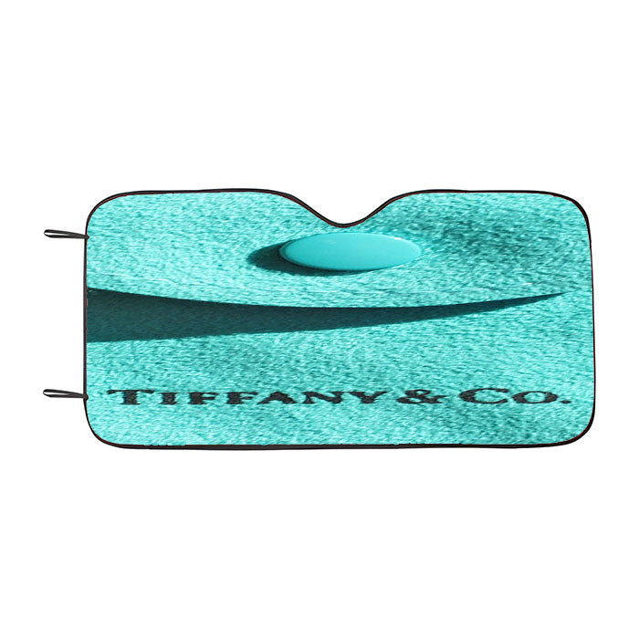 Tiffany And Co Turquoise Luxury Suede Envelope Snap Jewelry Pouch Bag Car Auto Sun Shade Windshield Cover