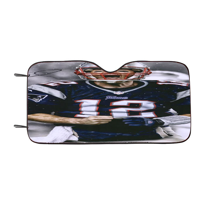 Tom Brady New England Patriots Nfl Wallpaper Car Auto Sun Shade Windshield Cover