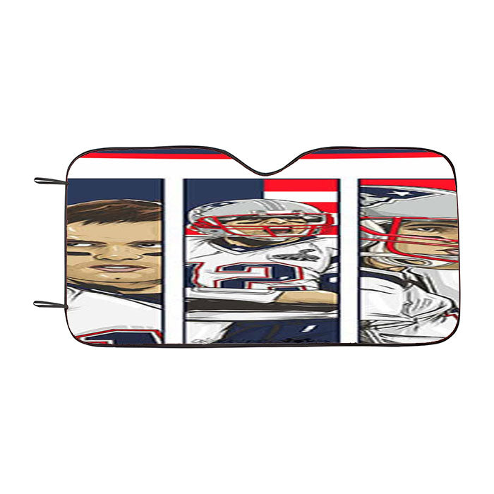 Tom Brady Patriots Nfl Car Auto Sun Shade Windshield Cover