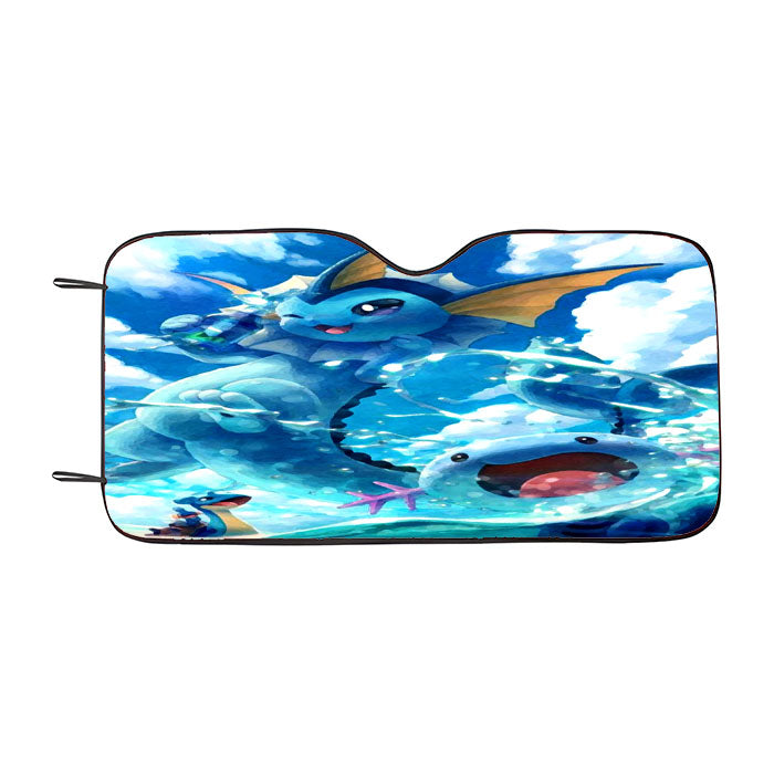 Vaporeon And Friends Pokemon Water Car Auto Sun Shade Windshield Cover