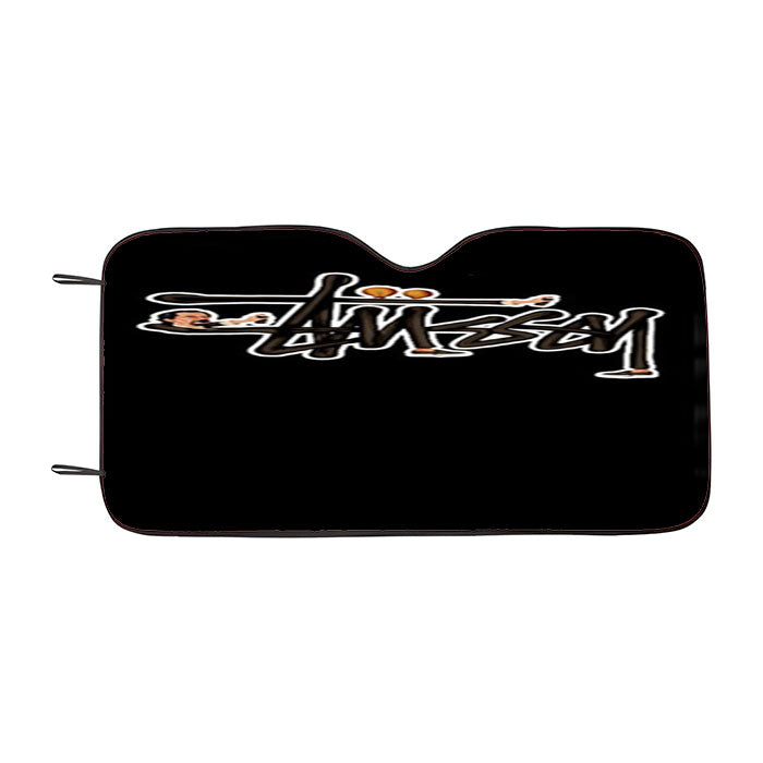 Vintage Stussy Logo Black Car Auto Sun Shade Windshield Cover