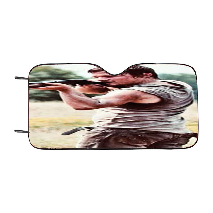 Walking Dead Daryl Shotgun Car Auto Sun Shade Windshield Cover