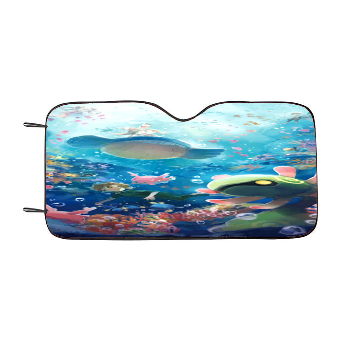 Water Types Pokemon Characters Car Auto Sun Shade Windshield Cover