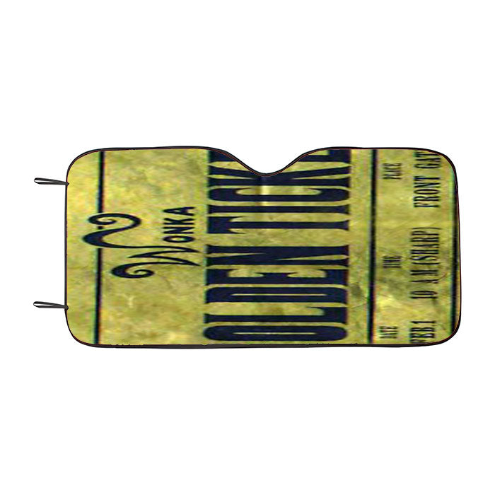 Willy Wonka Golden Ticket Car Auto Sun Shade Windshield Cover