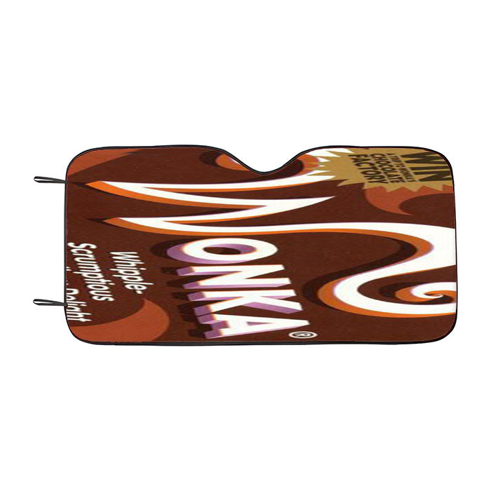Wonka Chocolate Bar Quirky Sweet Car Auto Sun Shade Windshield Cover