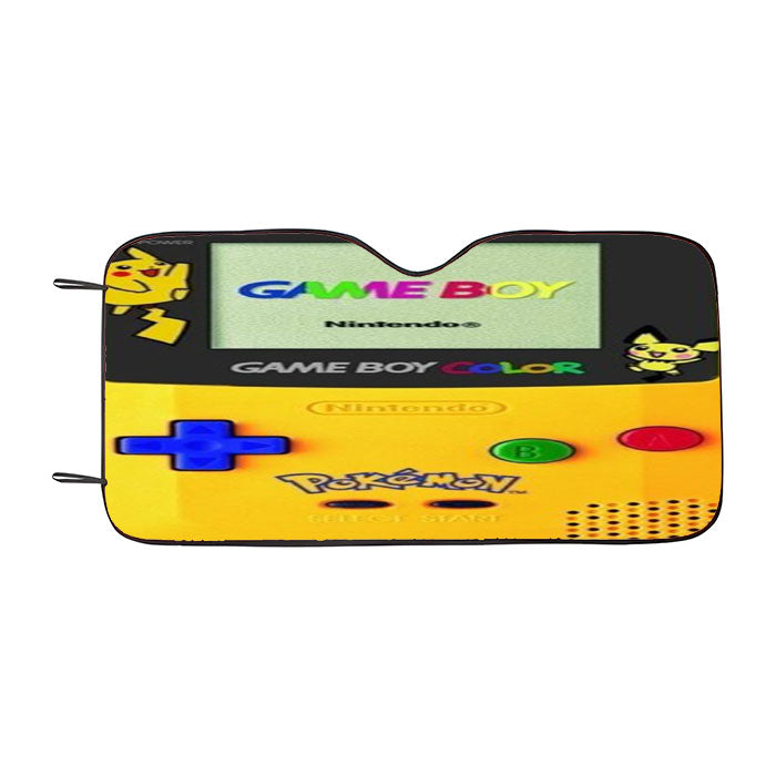 Yellow Gameboy Pokemon Car Auto Sun Shade Windshield Cover