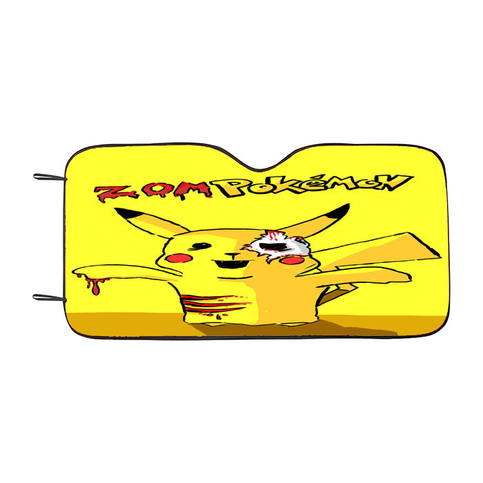 Zombie Pikachu Car Auto Sun Shade Windshield Cover