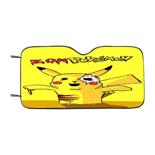 Zombie Pikachu Car Auto Sun Shade Windshield Cover