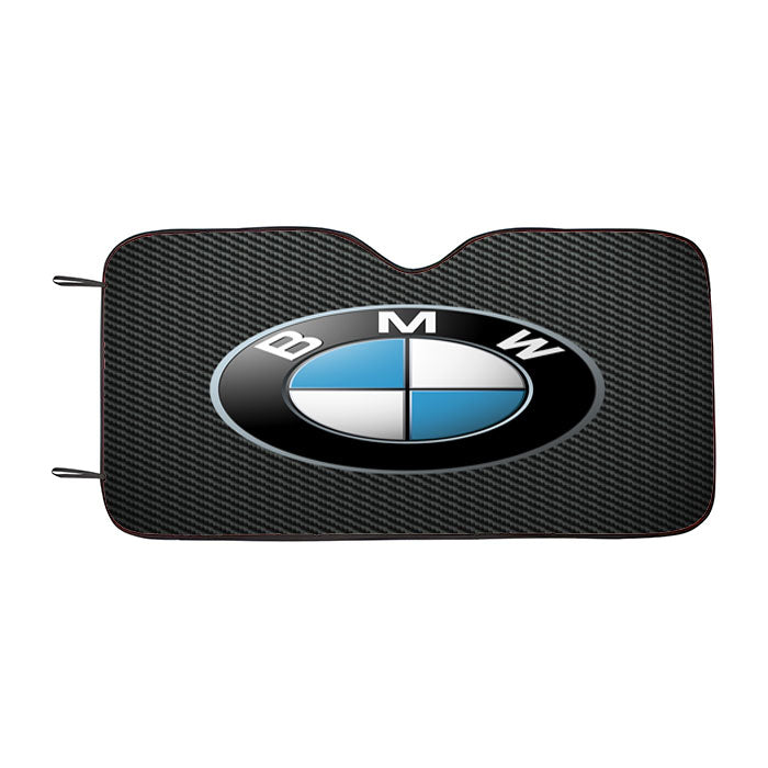 Bmw Logo Carbon Fiber Car Auto Sun Shade Windshield Cover