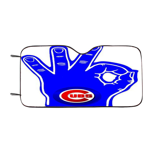 Chicago Cubs Hand Oke Car Auto Sun Shade Windshield Cover