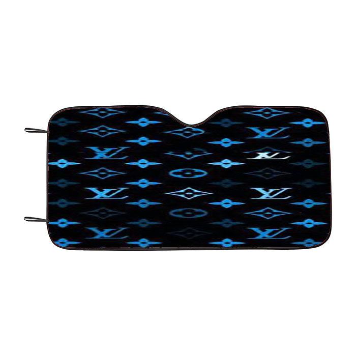 Blue Louis Vuitton Car Auto Sun Shade Windshield Cover