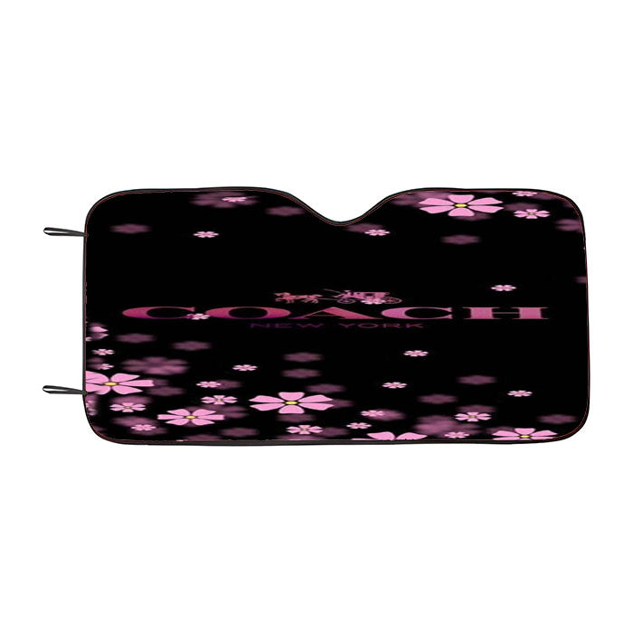 Coach Flowers Purple Sweet Car Auto Sun Shade Windshield Cover