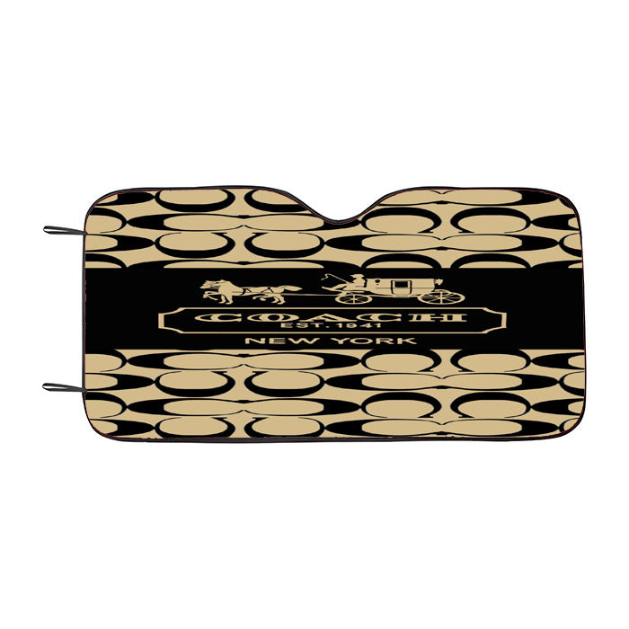 Coach Logo Wallpaper Car Auto Sun Shade Windshield Cover