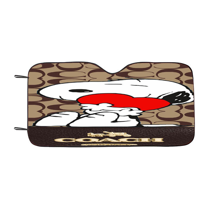 Coach New York Snoopy Car Auto Sun Shade Windshield Cover