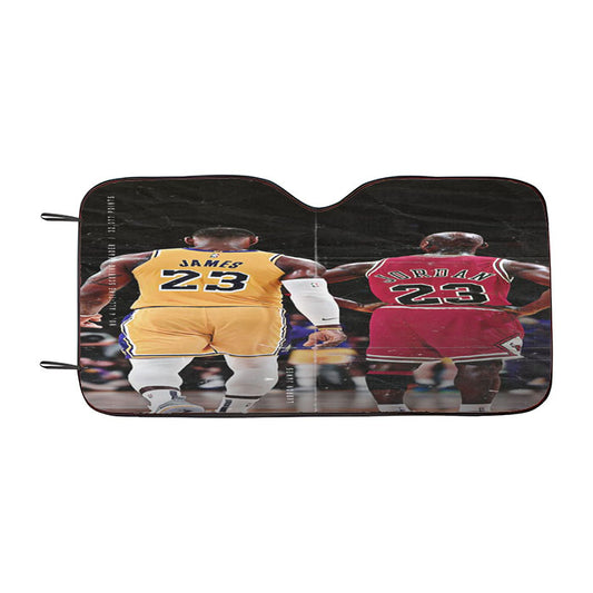 Lebron James And Jordan Nba Car Auto Sun Shade Windshield Cover