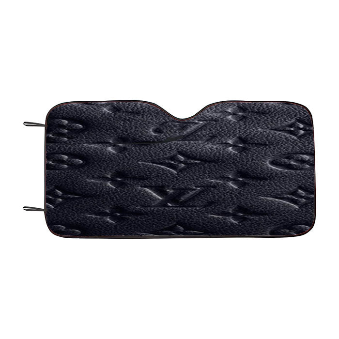 Louis Vuitton Black Print Car Auto Sun Shade Windshield Cover