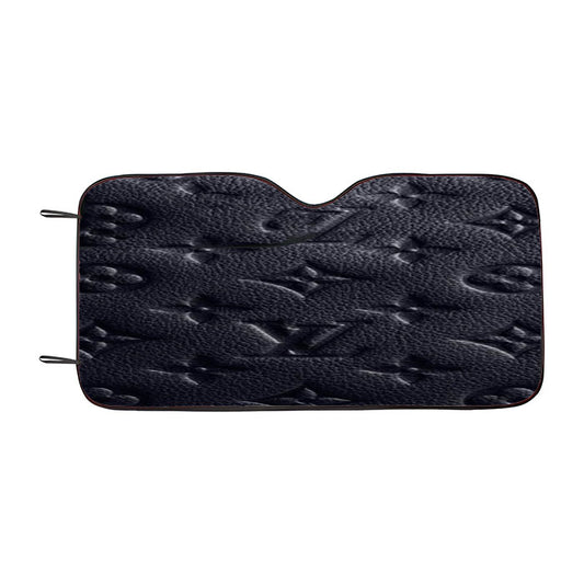 Louis Vuitton Black Print Car Auto Sun Shade Windshield Cover