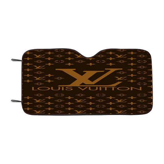 Louis Vuitton Brown Pattern Car Auto Sun Shade Windshield Cover
