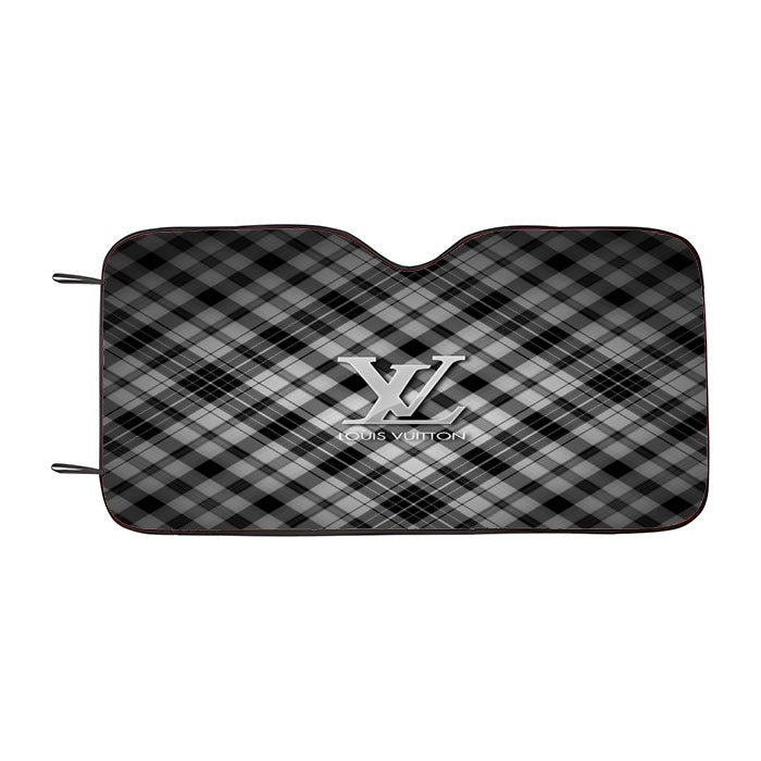 Louis Vuitton Logo In Silver Style Car Auto Sun Shade Windshield Cover