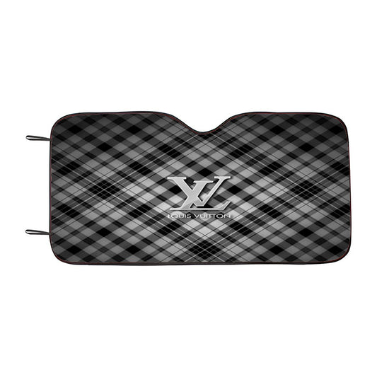 Louis Vuitton Logo In Silver Style Car Auto Sun Shade Windshield Cover