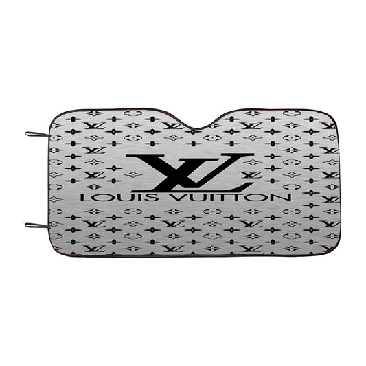 Louis Vuitton Logo Silver Car Auto Sun Shade Windshield Cover
