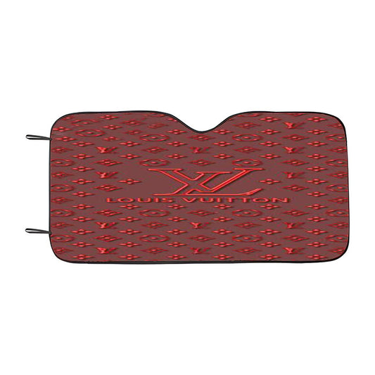 Louis Vuitton Maroon Car Auto Sun Shade Windshield Cover
