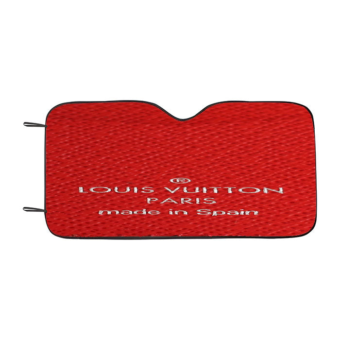 Louis Vuitton Paris Red Leather Car Auto Sun Shade Windshield Cover