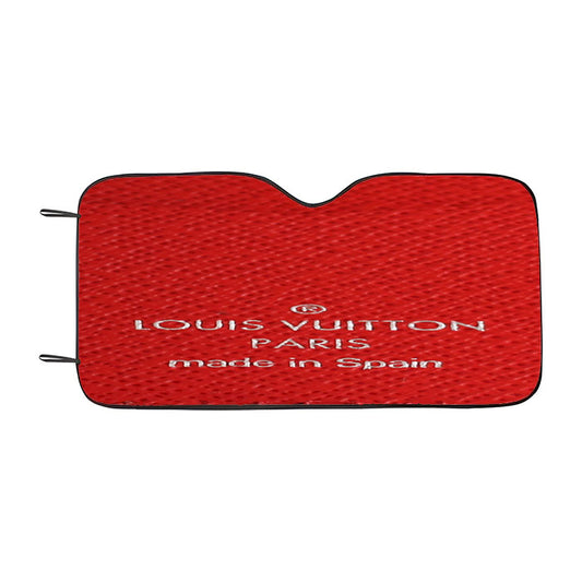 Louis Vuitton Paris Red Leather Car Auto Sun Shade Windshield Cover
