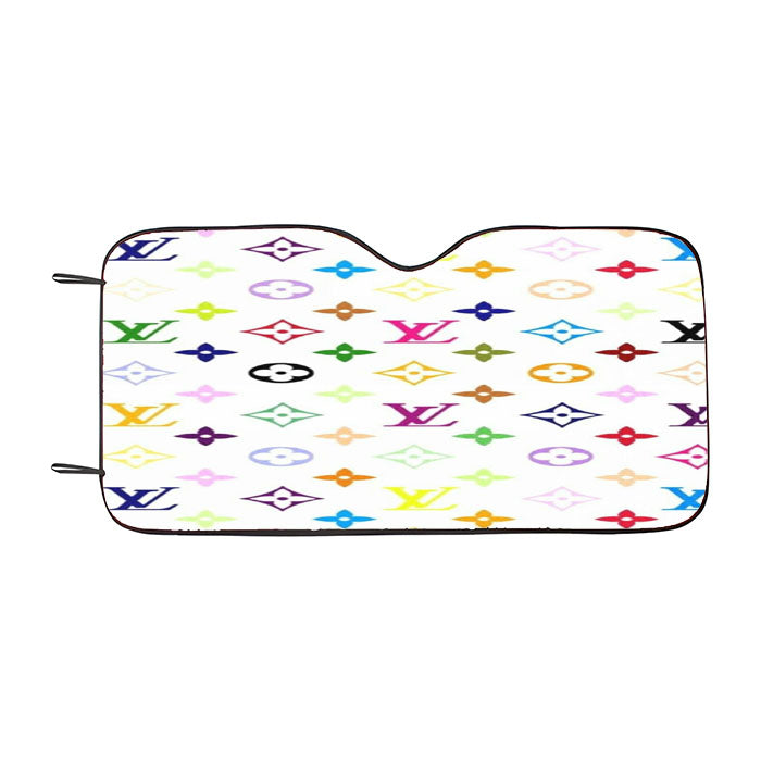 Louis Vuitton Rainbow Pattern Car Auto Sun Shade Windshield Cover
