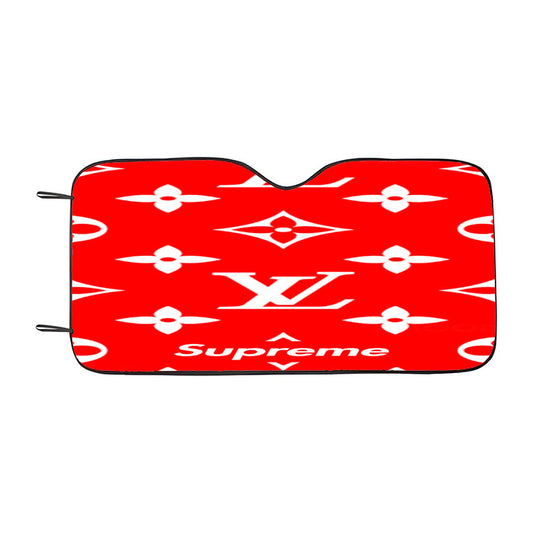 Louis Vuitton X Supreme Car Auto Sun Shade Windshield Cover