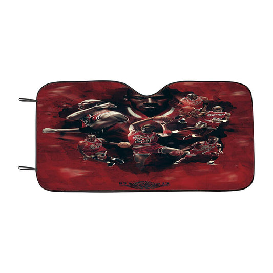 Michael Jordan 23 Red Car Auto Sun Shade Windshield Cover