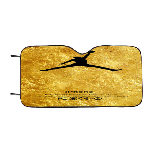 Michael Jordan Golden Gold Pattern Car Auto Sun Shade Windshield Cover