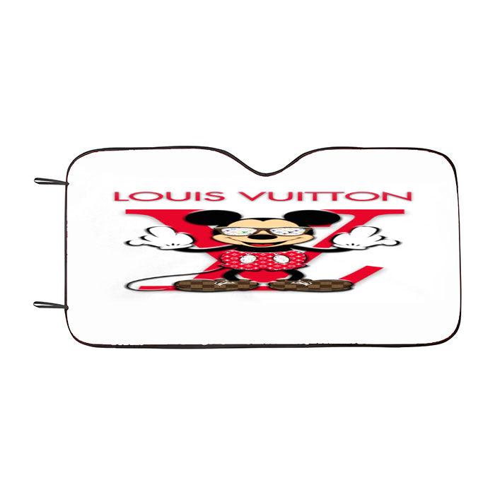 Mickey Louis Vuitton White Car Auto Sun Shade Windshield Cover