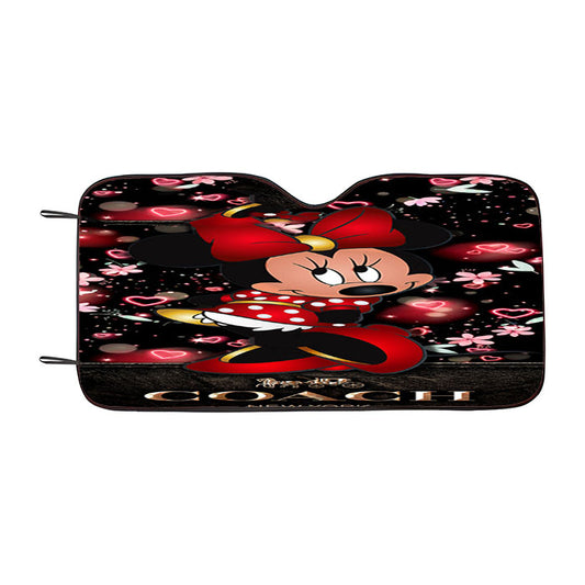 Minnie Mouse Coach Flowers New Car Auto Sun Shade Windshield Cover
