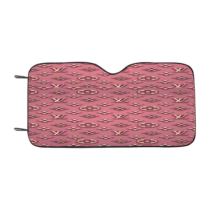 Pink Louis Vuitton Car Auto Sun Shade Windshield Cover