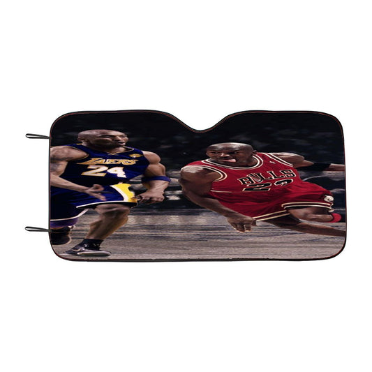 Two Legend Jordan Vs Kobe Nba Car Auto Sun Shade Windshield Cover