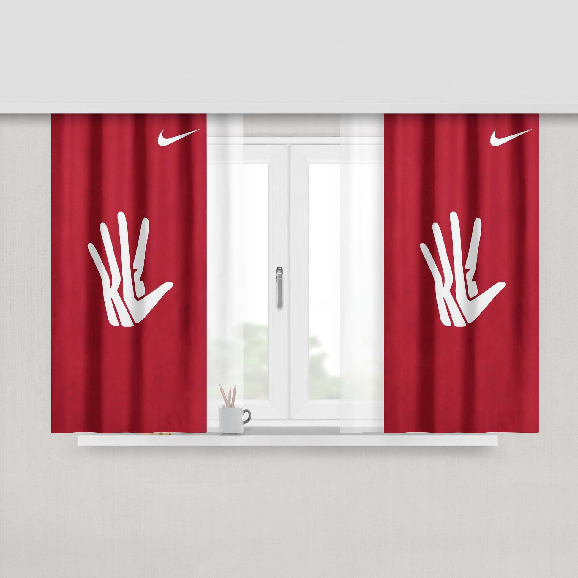 Kawhi Leonard Basketball Play Peach Skin Window Curtains