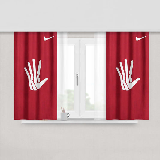 Kawhi Leonard Basketball Play Peach Skin Window Curtains