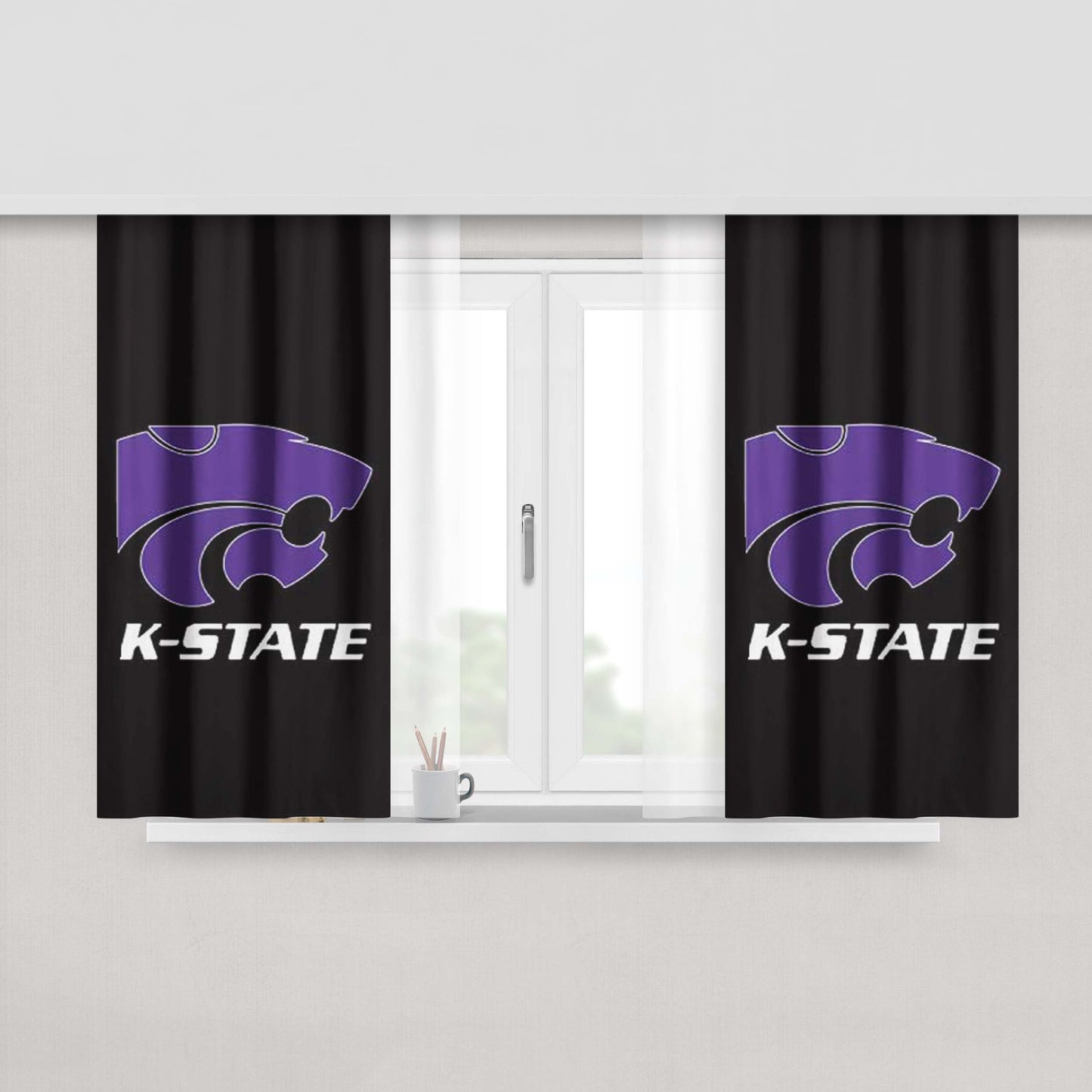 Kentucky Wildcats Football Peach Skin Window Curtains