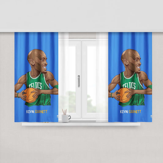 Kevin Garnett Peach Skin Window Curtains
