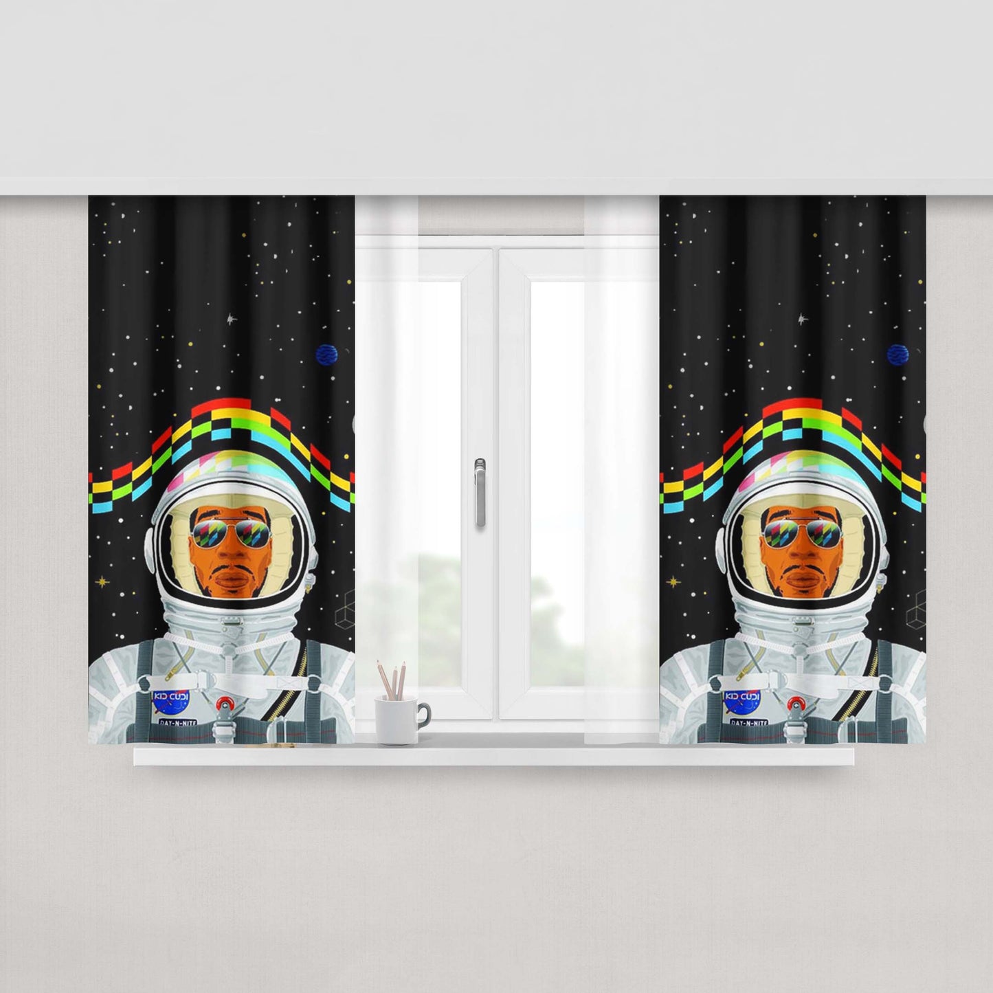 Kid Cudi Peach Skin Window Curtains