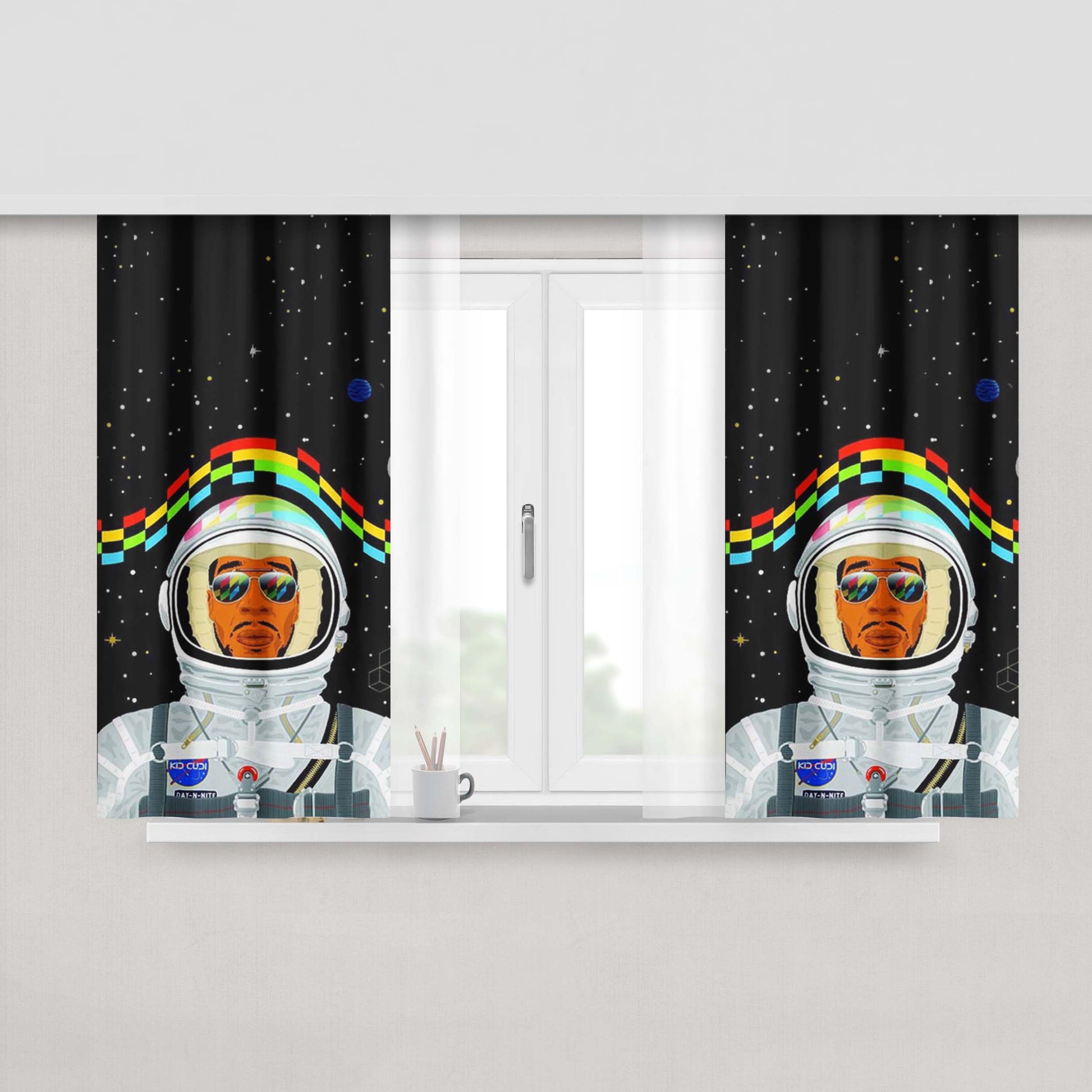Kid Cudi Peach Skin Window Curtains