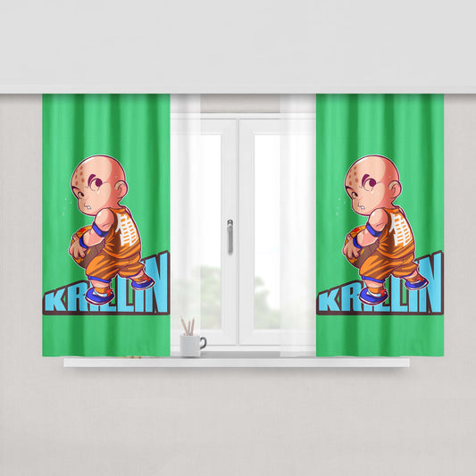 Krillin Basketball Drago Peach Skin Window Curtains