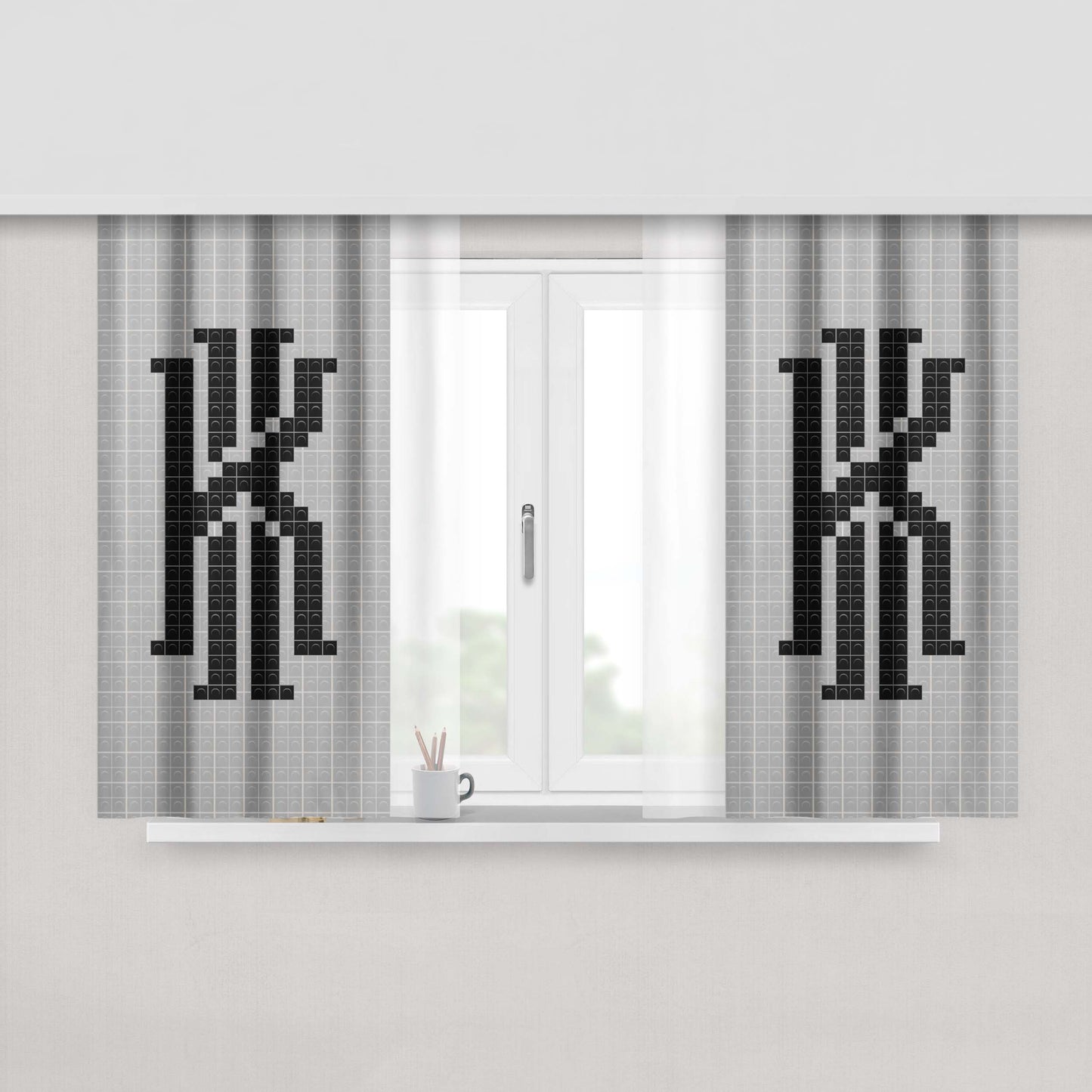 Kyrie Irving - Cleveland Cavaliers Peach Skin Window Curtains