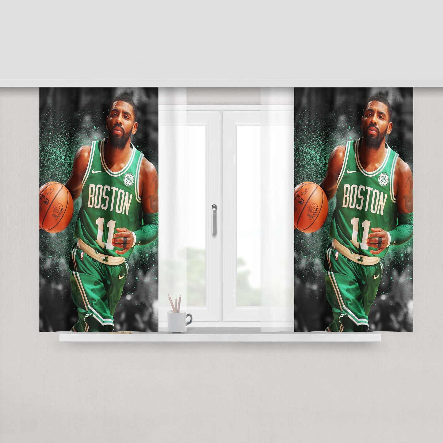 Kyrie Irving Peach Skin Window Curtains