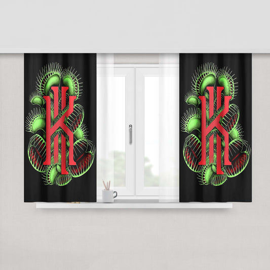 Kyrie Logo Peach Skin Window Curtains