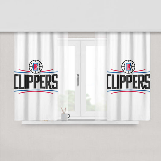 La Clippers Baseball Logo Peach Skin Window Curtains