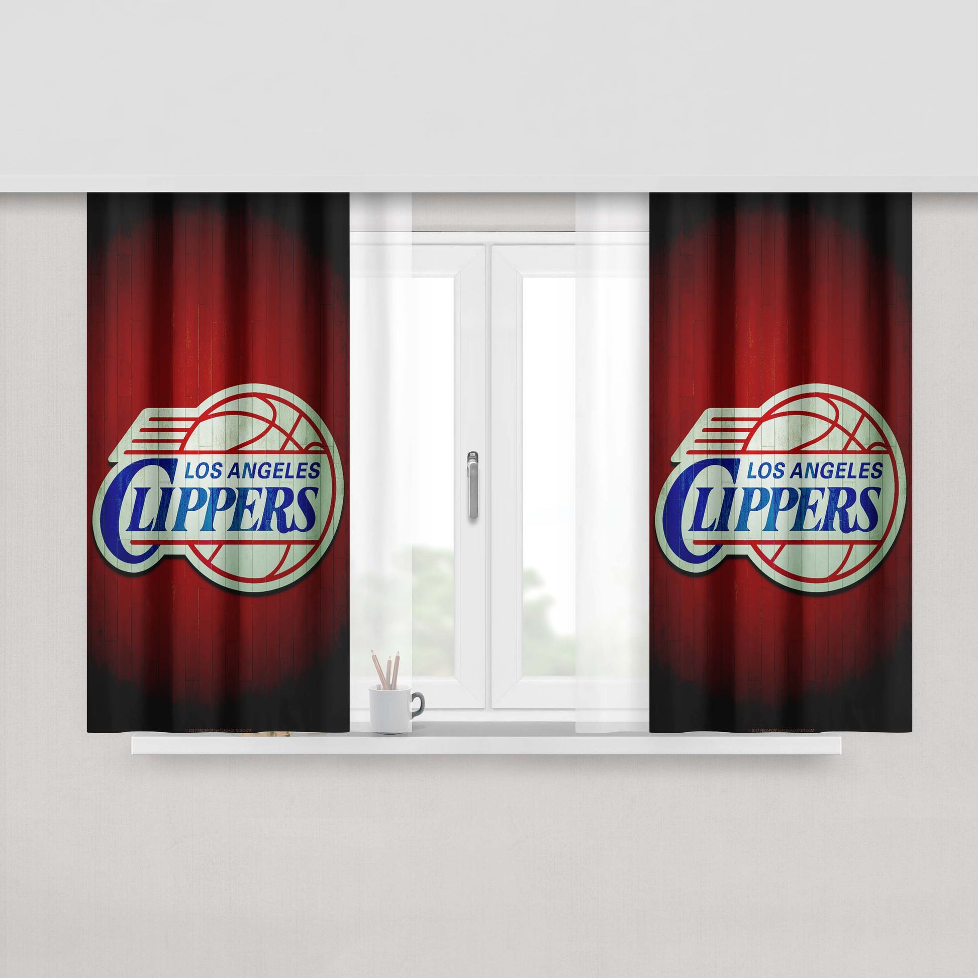 La Clippers Hardwood Peach Skin Window Curtains