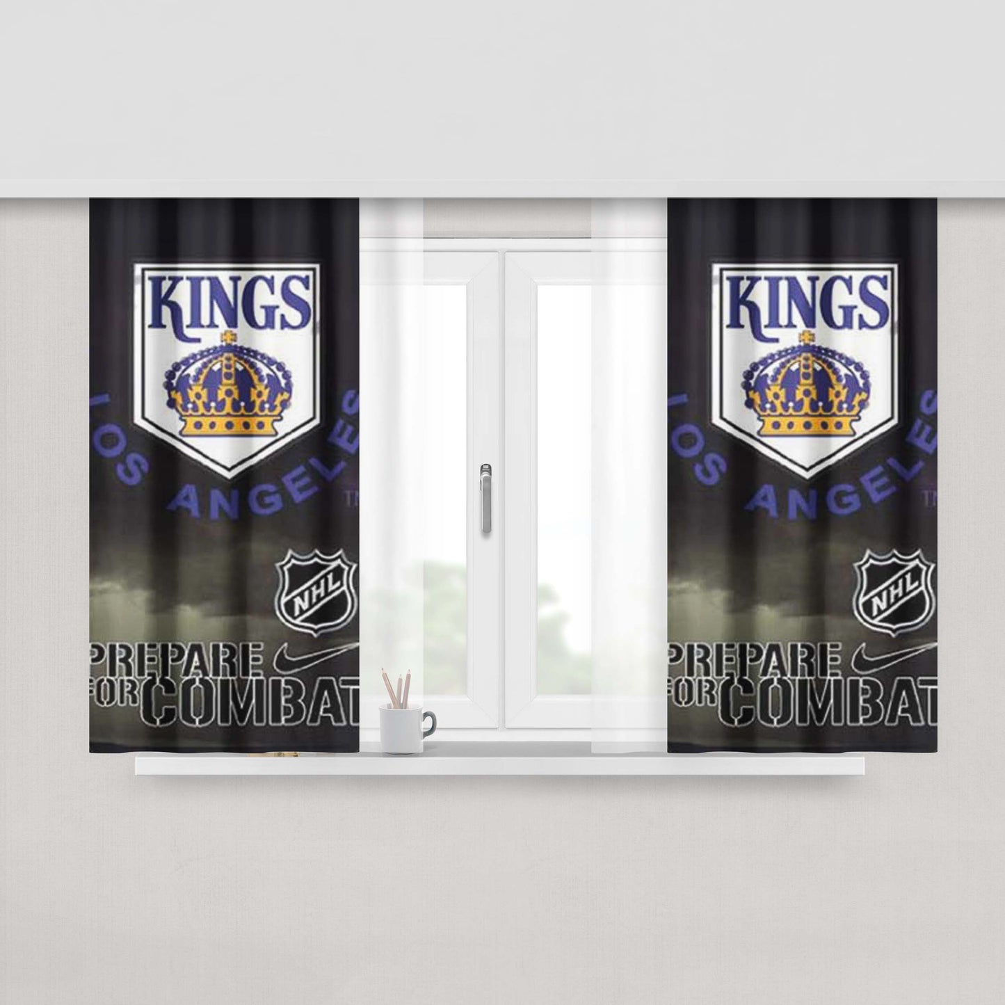 La Kings Prepare Peach Skin Window Curtains