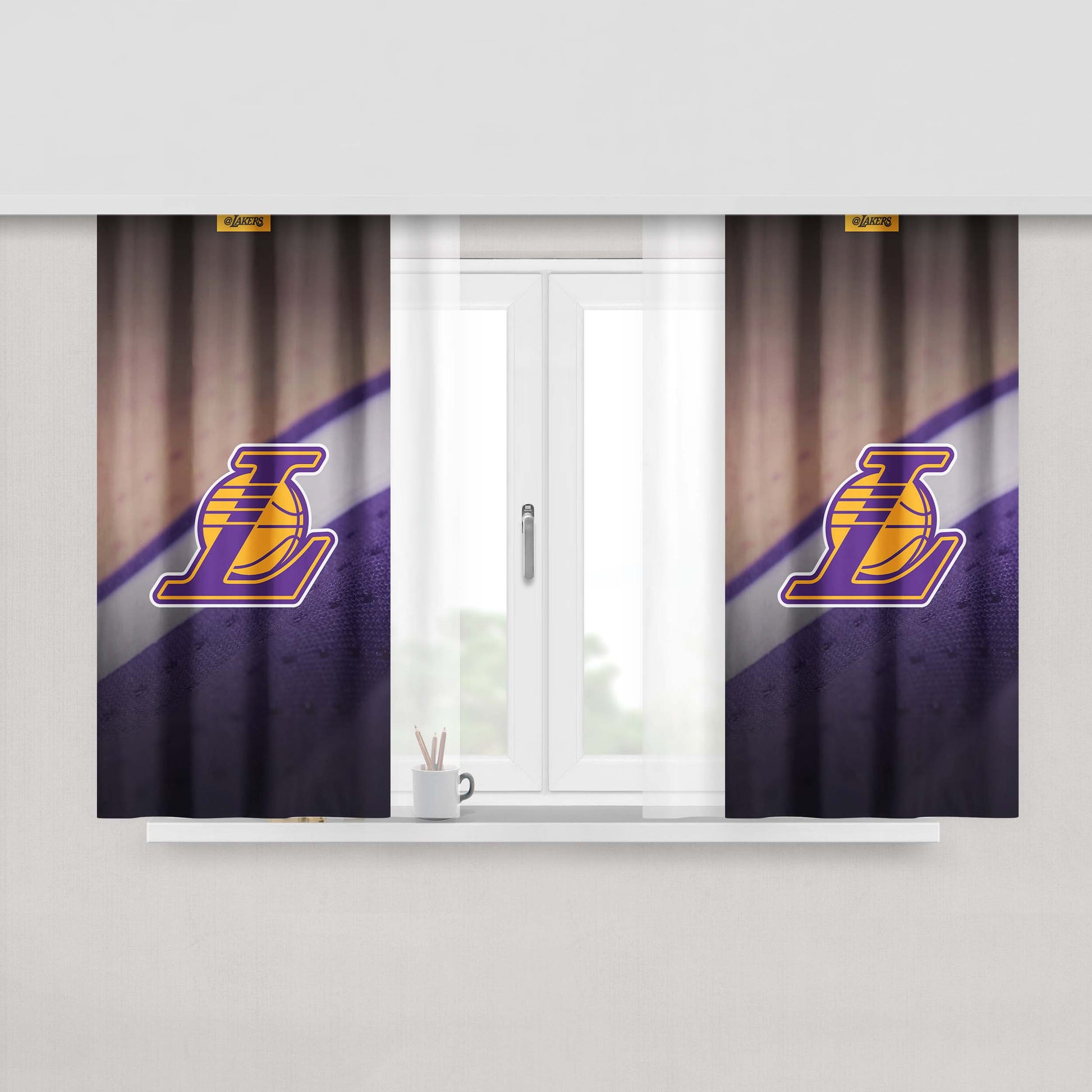 Lakers Dept Of Field Peach Skin Window Curtains